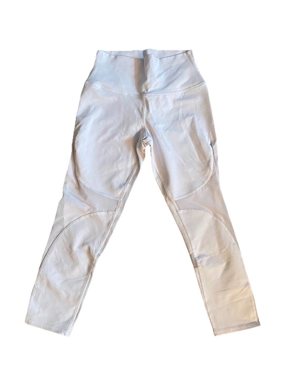 alo white sheer 7/8 leggings airlift style size small